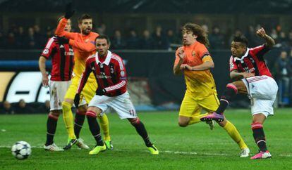 Boateng marca el primer gol del Milan.