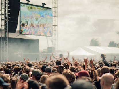 Asistentes de un festival de música.