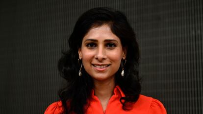 Gita Gopinath, economista jefa del Fondo Monetario Internacional, en Washington en 2020.