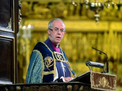 El arzobispo de Canterbury, Justin Welby, en la abadía de Westminster, en Londres en 2018.