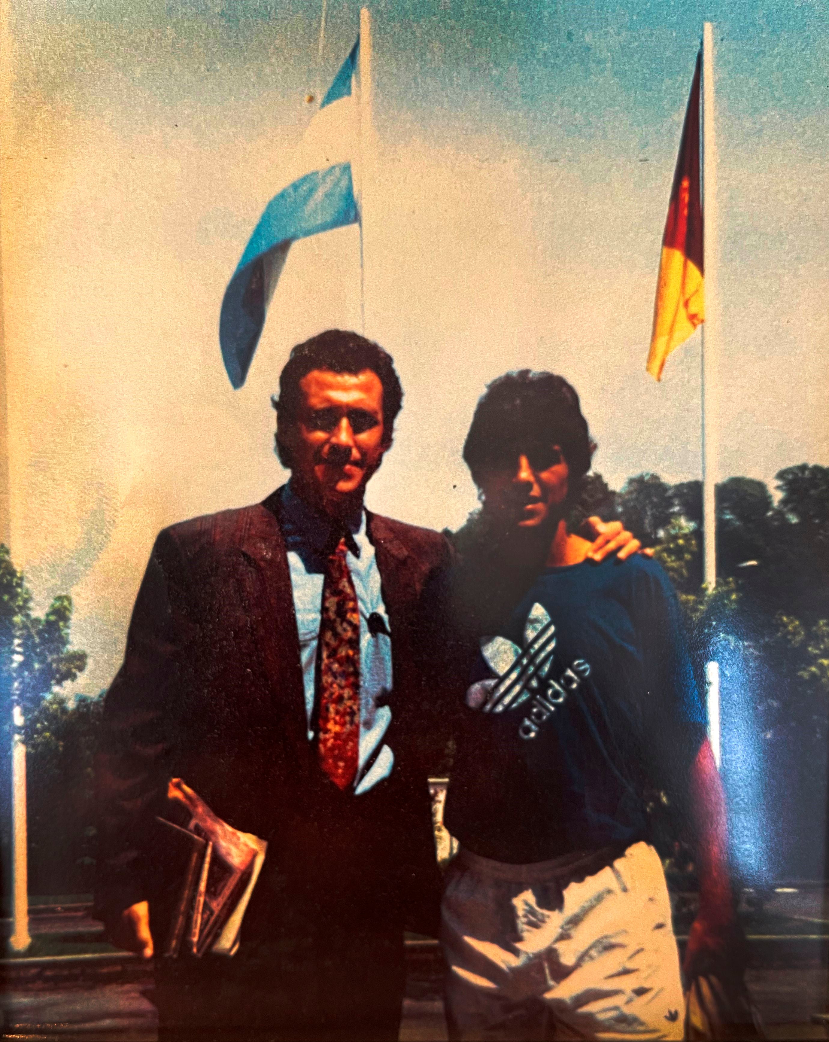 Jorge Valdano y el Gringo Giusti antes del Mundial de Italia 90.