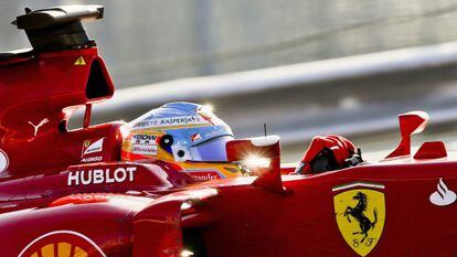 Fernando Alonso, durante la carrera en Sochi.