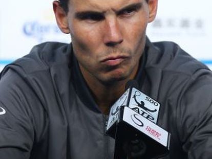 Rafael Nadal, durante una rueda de prensa.