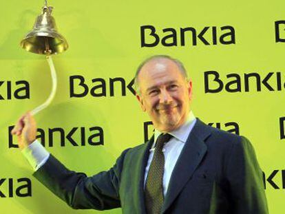 El expresidente de Bankia, Rodrigo Rato, en la salida a Bolsa de la entidad.