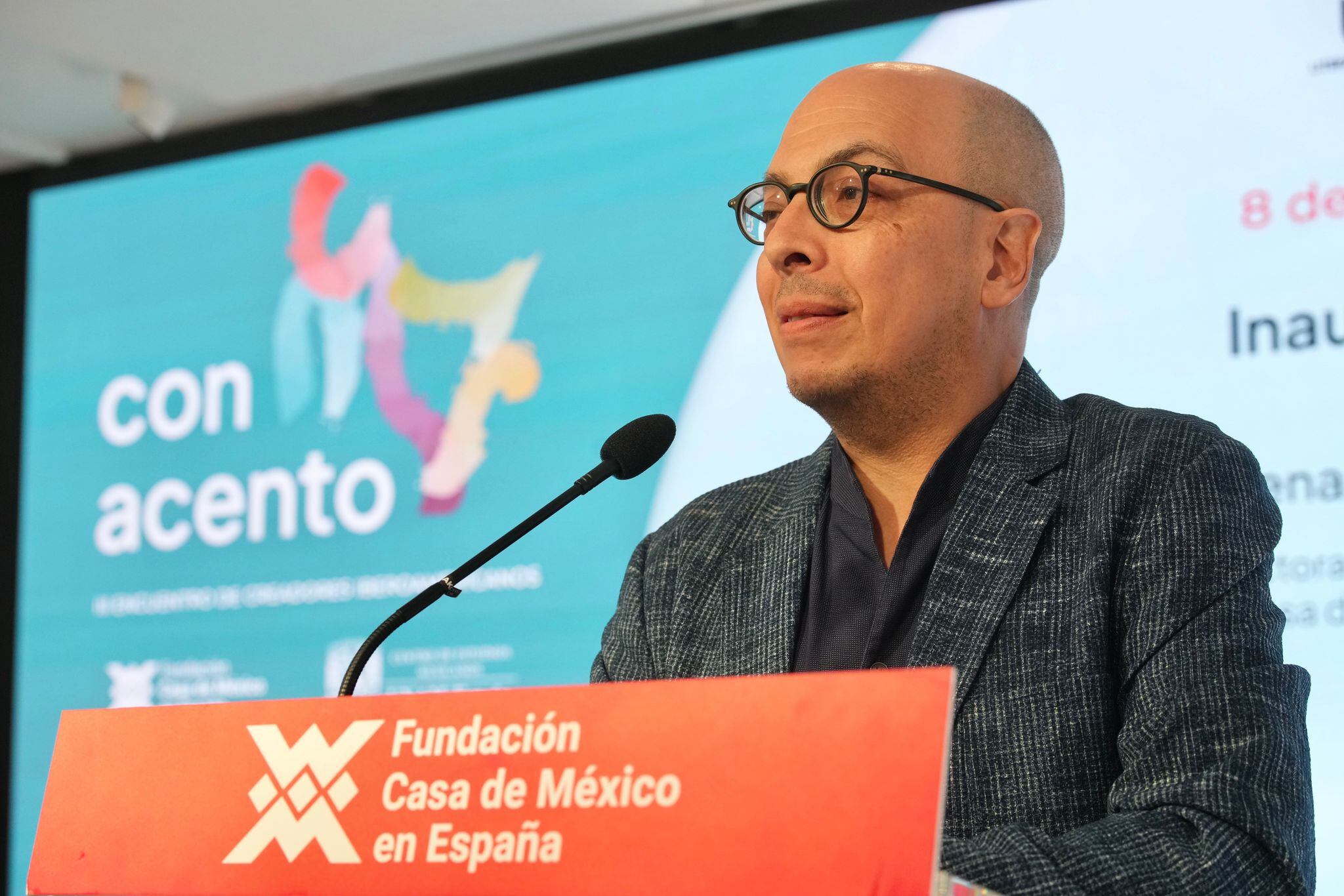El escritor mexicano Jorge Volpi, durante el encuentro.