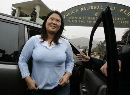 Keiko Fujimori, hija del ex presidente peruano, el pasado domingo.