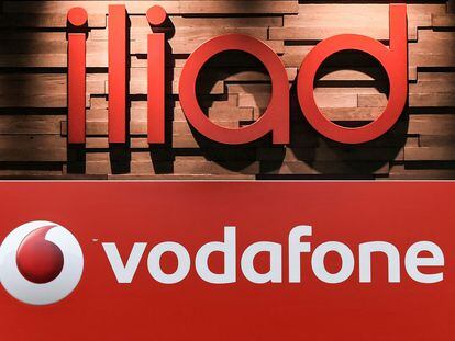 Logos de Vodafone e Iliad.
