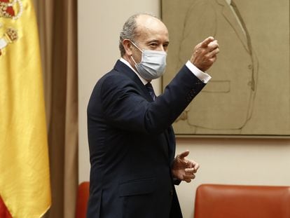 El ministro de Justicia, Juan Carlos Campo, en una comparecencia en diciembre ante la Comisión de Justicia del Congreso.