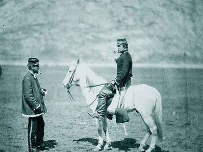 Foto de la guerra de Crimea, realizada por Roger Fenton, expuesta en el Jeu de Paume.