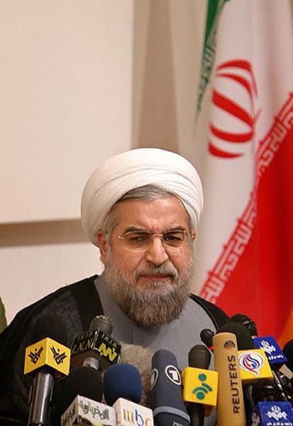 El máximo negociador iraní para temas nucleares, Hasan Rohaní, ayer.