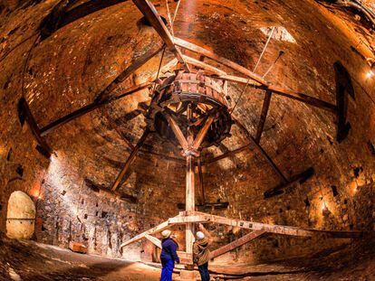 Baritel subterráneo en las minas de Almadén (Ciudad Real), único en Europa que se encuentra bajo tierra.