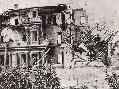 El Instituto Nacional de Higiene, en Ciudad Universitaria, fue destruido durante la Guerra Civil.