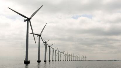 Parque eólico marino Middelgruden, en Dinamarca, el pasado 14 de noviembre de 2022.