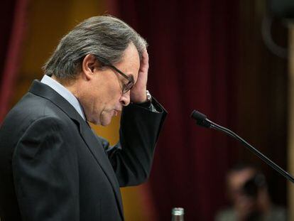 Artur Mas, durant el debat d'investidura del 9 de novembre.