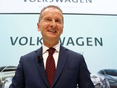 El consejero delegado de Volkswagen Herbert Diess en conferencia de prensa en Wolfsburg,
