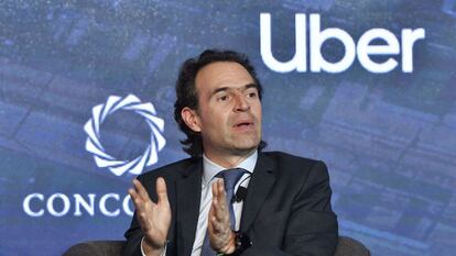 Federico Gutierrez, ex alcalde de Medellín, durante un panel de urbanismo en 2019.