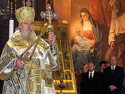 El patriarca de la Iglesia ortodoxa rusa, Alexy, durante la celebración de la pasada Navidad.