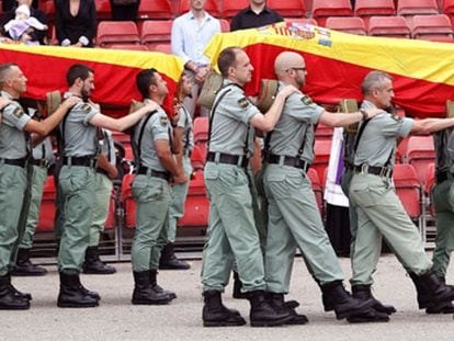 Funeral de los tres suboficiales fallecidos en Viator (Almería), en 2013.