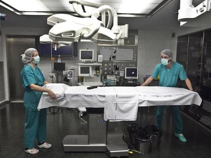 Un quiròfan a l'Hospital del Mar de Barcelona.