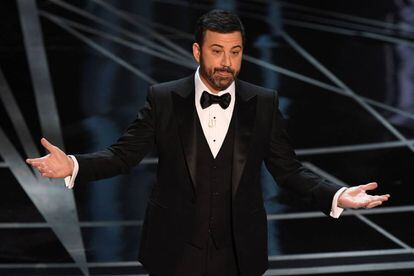 Jimmy Kimmel, durante su monólogo inicial de los Oscar.