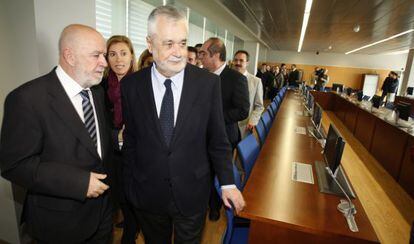 José Antonio Griñán y el rector de la Universidad de Almería, Pedro Molina.