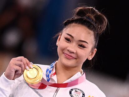 Sunisa Lee, con la medalla de oro.
