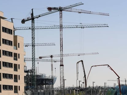 Viviendas en construcción en El Cañaveral, en Madrid.