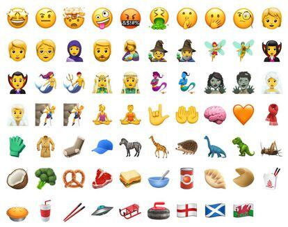 Actualment existeixen un total de 3019 emojis, dividits en deu categories. Les que més tenen són: gent i cos humà (1606), banderes (268), objectes (233) i símbols (217)