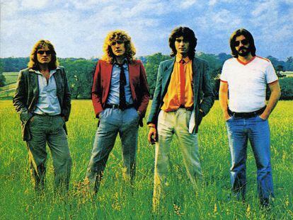 Los componentes de Led Zeppelin, en 1979.