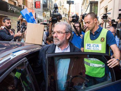 El presidente de la Diputación de Lleida, Joan Reñé, detenido ayer. 