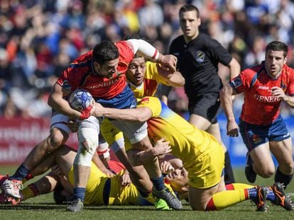 Acci&oacute;n del partido Espa&ntilde;a - Ruman&iacute;a.