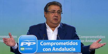 El presidente del PP de Andalucía, Juan Ignacio Zoido.