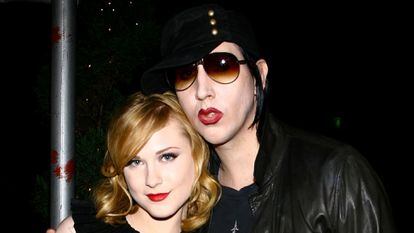 La actriz Evan Rachel Wood junto al cantante Marilyn Manson, en una imagen de 2007.