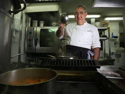El chef Abraham Garcia, en el restaurante Viridiana, en Madrid.
