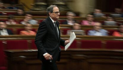Quim Torra, al Parlament.