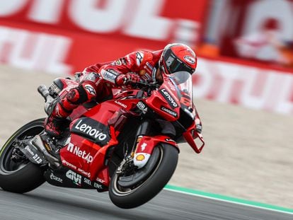 Francesco Bagnaia (Ducati), ganador del Gran Premio de Moto GP de los Países Bajos celebrado este domingo en el circuito de Assen.