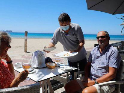 Turistas en Calviá (Mallorca)