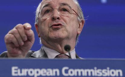 El comisario europeo de Competencia, Joaquín Almunia.