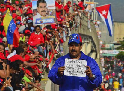 Maduro, el martes en un acto de campa&ntilde;a 