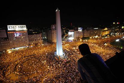 Protesta en Buenos Aires contra la reforma de la constitución.