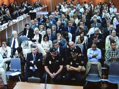 Vista de la sala durante una sesi&oacute;n del juicio sobre el &#039;caso Malaya&#039;.