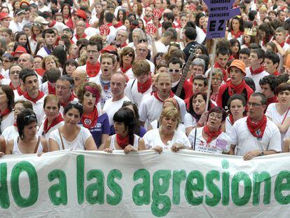 Concentración para mostrar la condena y rechazo ante la agresión sexual