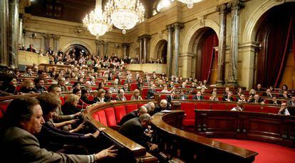 Una sesi&oacute;n del Parlamento de Catalu&ntilde;a.