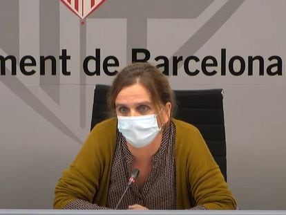 La concejal de Salud de Barcelona, Gemma Tarafa, en rueda de prensa.