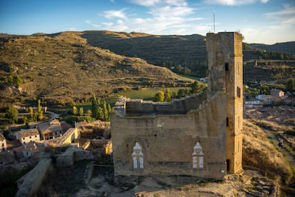 La fortificación en ruinas de Uncastillo.