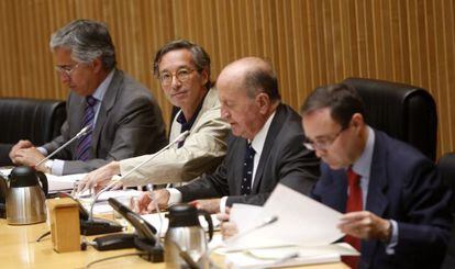 El secretario de Estado de Cultura, Jose Maria Lasalle, en la comision de Cultura del Congreso de Diputados, celebrada este martes. 