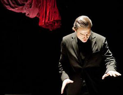 Alberto San Juan durante la representación de 'Hamlet'.