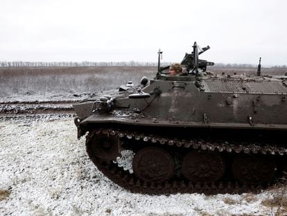 Un tanque en Kreminna, Ucrania, el pasado 6 de enero.