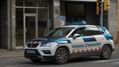 Intervención de los Mossos d'Esquadra.