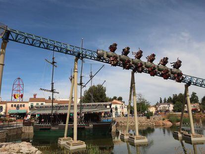 Port Aventura en la seva primera jornada de reobertura, aquest dissabte. 